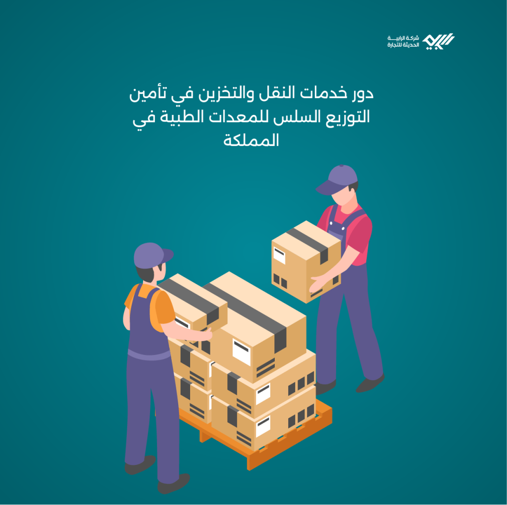 دور خدمات النقل والتخزين في تأمين التوزيع السلس للمعدات الطبية في المملكة.