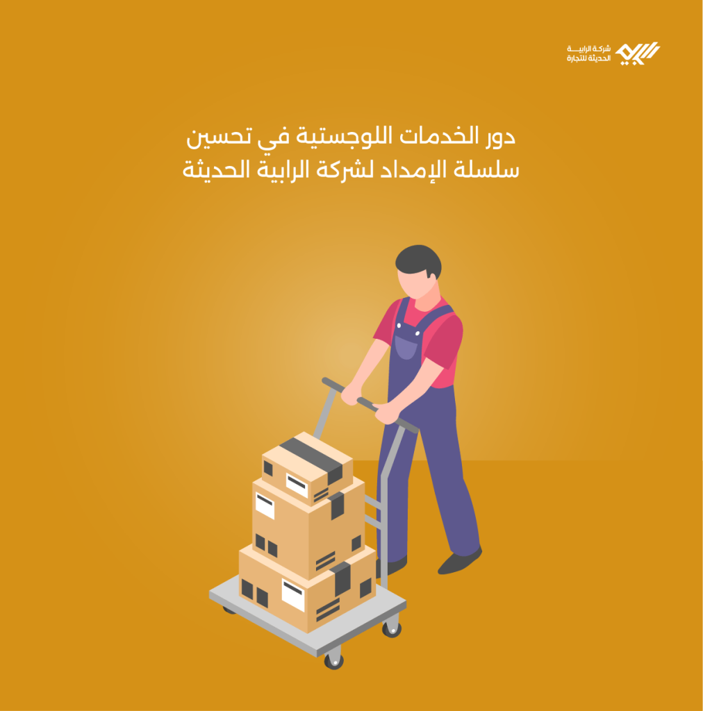 دور الخدمات اللوجستية في تحسين سلسلة الإمداد من شركة الرابية الحديثة في المملكة.