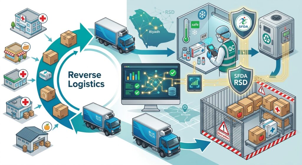 اللوجستيات العكسية للمنتجات الطبية والغذائية: إدارة المرتجعات دون فقدان الامتثال