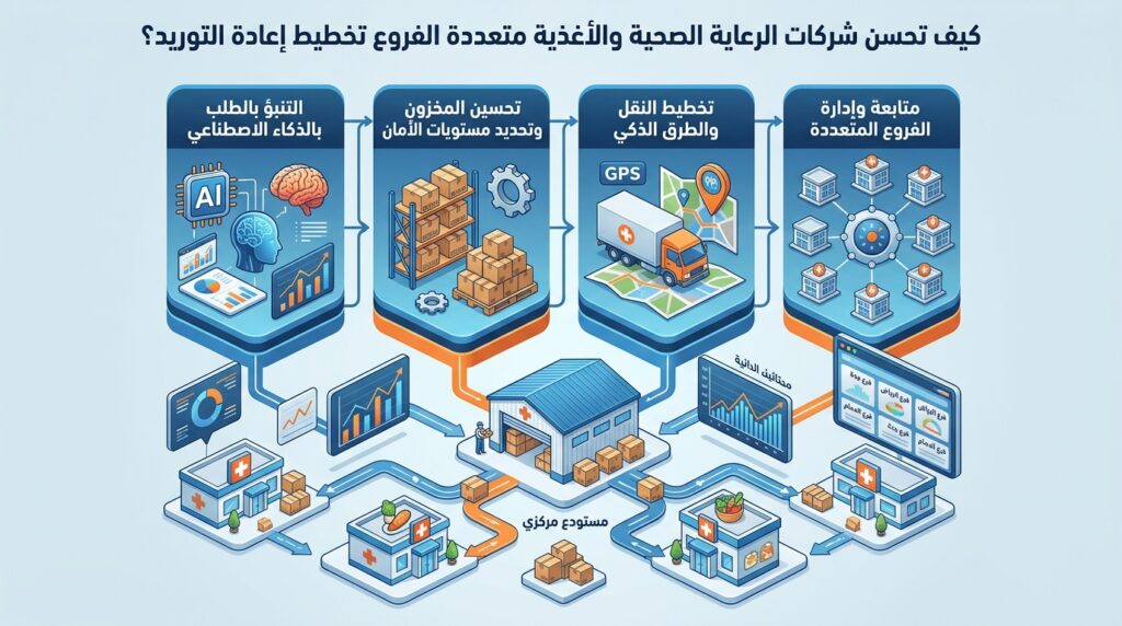 كيف تحسن شركات الرعاية الصحية والأغذية متعددة الفروع تخطيط إعادة التوريد؟